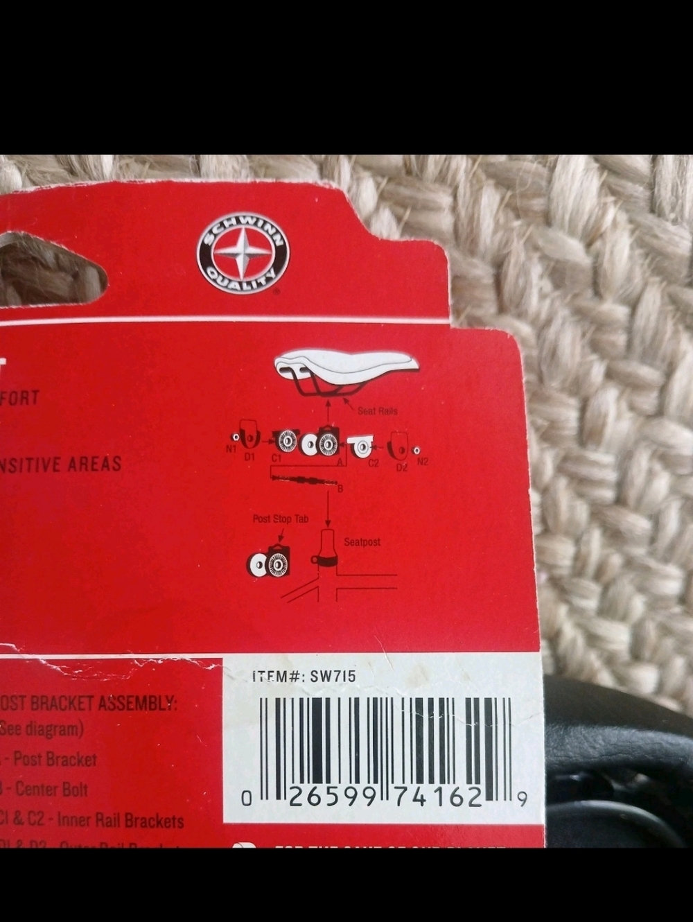 Schwinn Black Bicycle Seat No Pressure Noseless Saddle NWT - Picture 16 of 16